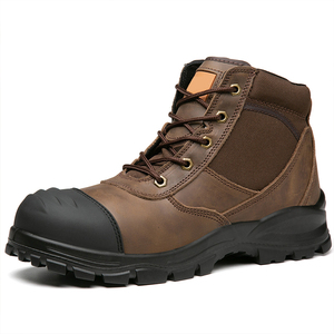 DSF53 Men Brown Leather Work <b>Boots</b> Waterproof Outdoor All Seasons <b>Hiking</b> <b>Boot</b> - Product Image 3
