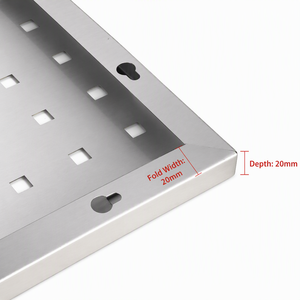 Espositore da Parete per Gioielli, Pannello Perforato in Acciaio Inox per Appendere Collane, Orecchini e Bracciali - Product Image 5