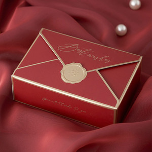 Luxury Custom Logo Pink Square Shape Wedding Favors Guest Gift Box Double Layer Wedding Drawer Candy Romantic Gift Paper Box