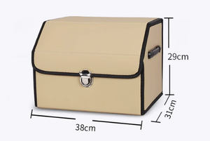 Produits tendances de haute qualité, boîte en cuir PU pliable, organisateur de coffre de voiture avec couvercle - Product Image 5