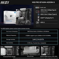 Baru untuk PRO B760M-A DDR4 II Wi-Fi Desktop Motherboard untuk PC Gaming Kompatibel dengan CPU Intel Generasi ke-12/13/14.