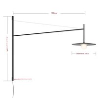 Lámpara de Pared Geométrica de Brazo Largo, Estilo Nórdico, Moderna y Minimalista, para Dormitorio o Sala de Estar
