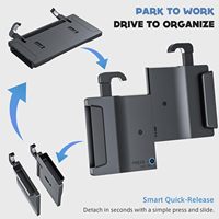 Plateau pliable pour volant de voiture, table pour ordinateur portable et repas, convertible en organisateur de rangement pour l'espace entre les sièges, compatible avec la plupart des volants