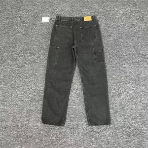Pantalones Vaqueros de Trabajo con Parches a la Moda para Primavera y Otoño, Estilo Aime Leon Dore ALD, Pantalones Casuales de Pierna Recta - Product Image 2