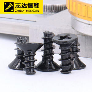 Tornillos Autorroscantes de Acero Inoxidable 304 con Recubrimiento de Zinc Negro, Cabeza Avellanada Cruzada, Cola Plana, M1 M2 <span class=keywords><strong>2.3</strong></span> M2.6.6 - Product Image 3