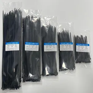 Cinghie per cavi da 3,6 x250 mm fascette per cavi in Nylon autobloccanti con cerniera multicolore nera