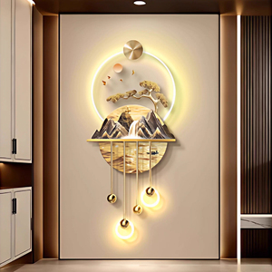 Venta Directa de Fábrica, Pinturas de Paisaje Modernas en Acrílico <span class=keywords><strong>3D</strong></span> con Luz LED, Decoración de Pared, Pintura de Naturaleza Muerta Moderna para Entrada de Pasillo - Product Image 1