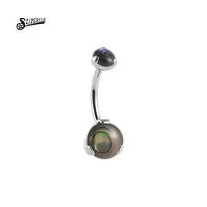 Wholesale Multi Style Dangle Navel Belly Rings ASTM F136 Titanium Piercing Jewelry Fashion Trendy Opal Belly Button Ring