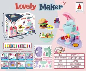 Juego de herramientas educativas DIY para niños al por mayor: máquina de helados, máquina de arcilla de juguete, arcilla de colores para juego de simulación - Product Image 3