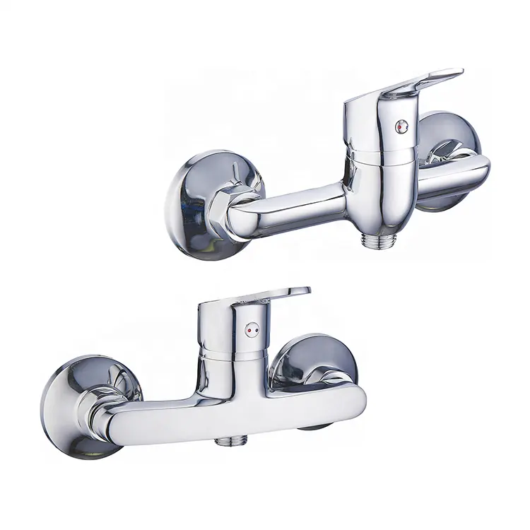 China Factory Brass Zinc Bath Shower Mixer Chrome Wall Mounted Bath Tub Faucets