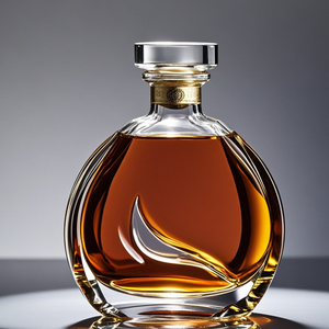 Carafe en verre de luxe personnalisée 200ml 375ml 500ml, <span class=keywords><strong>bouteille</strong></span> de <span class=keywords><strong>vin</strong></span> <span class=keywords><strong>vide</strong></span> en verre plat cristallin <span class=keywords><strong>pour</strong></span> whisky, vodka, rhum - Product Image 2