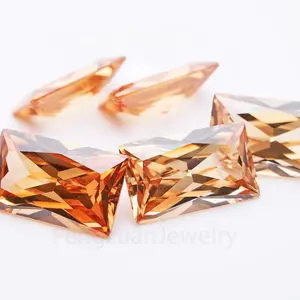 5A synthetic diamond zircon gemstone wholesale 8x10mm CZ rectangle shape loose cubic zirconia stones for jewelry making