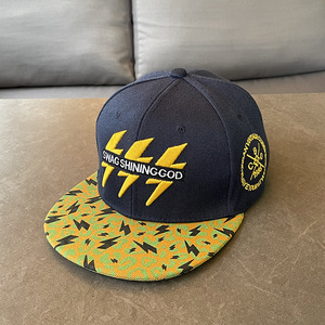 Gorra de Béisbol de 5 Paneles con Visera Plana, Tejido Dobby, Transpirable, Bordado a Mano, Unisex, Deportiva, Estilo Hip Hop y Street Dance - Product Image 3