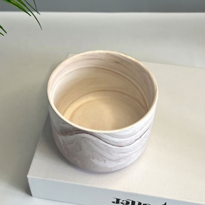 Wholesale 375ML Candle <b>Jar</b> Modern Custom Ceramic Candle Holders <b>Marble</b> Candle Vessels for Home Wedding - Product Image 4