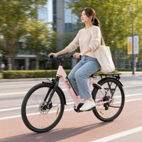 Vélo Électrique Urbain ZUMI Step City pour Femme avec Porte-Bagages Arrière, Confortable, Électronique, 7 Vitesses, Cadre en Alliage d'Aluminium, Assistance au Pédalage