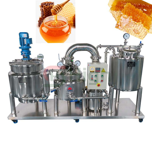 Commercial Honey Concentrator Stainless Steel Electric Heating Low Temperature Heating Vacuum Extraction Honey Extractor Motor