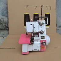 Mini machine à coudre domestique électrique multifonctionnelle à grande vitesse, machine à coudre à point droit, machine à coudre à surjet à 4 fils