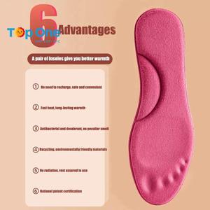 TopOne Self Heated Insoles For Feet <b>Warm</b> Memory Foam Arch Support Insoles For <b>Women</b> Winter Sports Shoes Self-heating Shoe Pads - Product Image 5