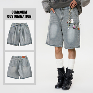 Haute qualité poids lourd été bleu clair lavé Denim matériel bouton sport femmes <span class=keywords><strong>Jeans</strong></span> <span class=keywords><strong>court</strong></span> Jean <span class=keywords><strong>Court</strong></span> Femme - Product Image 2