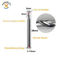 Warrior's Bit Fabricant de fraises CNC en carbure monobloc de haute précision à une cannelure pour OEM en aluminium