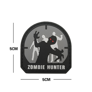 ZOMBIE <span class=keywords><strong>HUNTER</strong></span> 3D caoutchouc PVC crâne tactique 2.5 pouces sac chapeau veste pardessus ZOMBIE drôle Patch pour sac chapeau veste étiquettes en tissu - Product Image 3