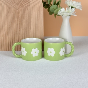 12OZ Hand-painted Classic Ceramic Bone China <b>Mugs</b> Flower Patterns Microwave Dishwasher Safe Camping Use <b>Reusable</b> Gift Cups Sets - Product Image 2