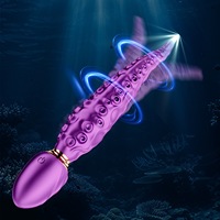 Vibromasseur balle à point G et anal, personnalisé en usine, en forme de tentacule de pieuvre, rechargeable par USB, étanche, pour femmes et hommes