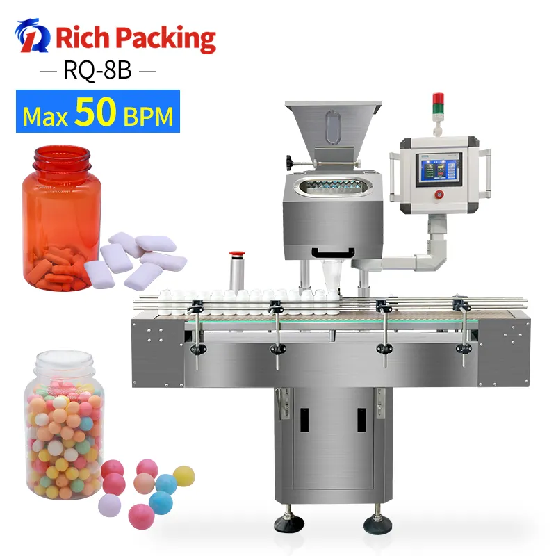 8 Lane Electric Automatic Capsule Tablet Counter 8 Channel Bottling Capsule Tablet Counting Machine