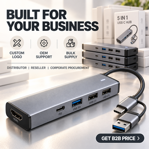 Hub USB C 5 en 1, 100W PD, 4K 60Hz, adaptateur multiport USB 3.0 Type C pour ordinateur portable MacBook, vente en gros OEM - Product Image 6