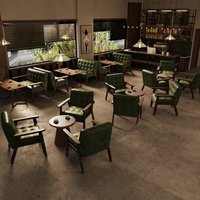 Retro Café Tisch-Stuhl-Set für 4 Personen Anpassbar für Bars, Esszimmer, Teehäuser, Milchtee-Läden Massivholz Gewerbliche Nutzung