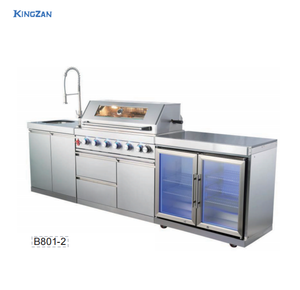 Premium cucina esterna in acciaio inossidabile modulo combinato <span class=keywords><strong>Barbecue</strong></span> Design dell'isola-cucina artigianale abile cucina all'aperto - Product Image 6