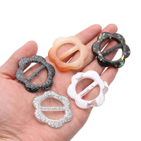 Harz Blume Ecke Knoten DIY Gürtel Schnalle Schal Clips Ring Mantel Taille Knopf T-Shirt Clips Hemd Knopf Kleidung Zubehör