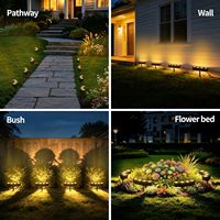 Luces Solares Modernas para Árboles Pequeños, Focos Exteriores, Luz LED Cálida Blanca Brillante para Paisajes, 2 en 1 (Adheridas y Atadas), IP65 360