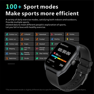 Gemi hazır spor akıllı saatler QX5 1.96 inç spor fitness takip chazı kalp hızı ses asistanı BT çağrı moda akıllı saatler - Product Image 5