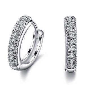 Online Party Fashion Jewellery Women Accessories Cubic Zirconia <strong>Small</strong> Circle Huggie <strong>Hoop</strong> <strong>Earrings</strong> - Product Image 1