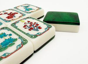 Tuiles de Mahjong Américain en Acrylique et Design Teal, Ensemble de Luxe Personnalisé Gravé, Tuiles de Mahjong Américain pour Jeux Américains - Product Image 4