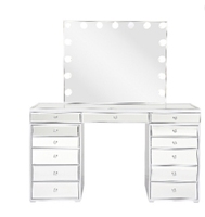 Coiffeuse professionnelle de princesse pour filles, haute qualité, moderne, avec miroirs à longueur complète