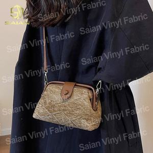 <span class=keywords><strong>SAIAN</strong></span> 1.1MM haute qualité Imitation Denim PU Faux cuir tissu avec Texture tissée résistant à l'eau pour bricolage sacs à main et chaussures - Product Image 6