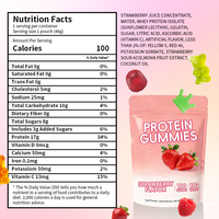 Gummies Hyperprotéinées pour Prise de Masse Halal Casher, Mélatonine, Biotine, Créatine, Protéine de Lactosérum Pastèque