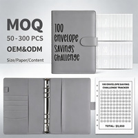 Organiseur de budget en cuir PU A5 A6 personnalisé avec enveloppes pour économiser de l'argent et feuilles de suivi des dépenses pour les acheteurs en gros et les petites commandes