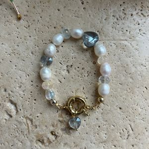 <span class=keywords><strong>Collana</strong></span> Artigianale da Spiaggia <span class=keywords><strong>con</strong></span> <span class=keywords><strong>Perle</strong></span> Barocche e <span class=keywords><strong>Perle</strong></span> <span class=keywords><strong>di</strong></span> Vetro, Placcata Oro 18K, in Acciaio Inossidabile, <span class=keywords><strong>con</strong></span> Ciondolo a <span class=keywords><strong>Fiocco</strong></span>, Gioielli - Product Image 6