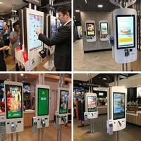 Bornes de Commande et de Paiement Libre-Service Sans Espèces pour Restaurant KFC, Écran Tactile 24, 27, 32 Pouces, Terminal TPV Libre-Service, Kiosque Sur Pied
