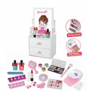 Juguete de maquillaje WPC para niñas, cajón de almacenamiento de maquillaje, extraíble, esmalte de uñas, juguetes para niñas - Product Image 3