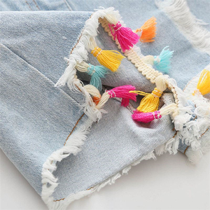 Envío Directo, Pantalones Cortos de Mezclilla para Niñas, Diseño Japonés y Coreano, Última Moda, Bonitos y Modernos - Product Image 4