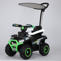 Voiture jouet multifonctionnelle unisexe à succès, musique, tout-terrain, voiture à pédales pour enfants avec barre de poussée pour enfants de 1 à 3 ans