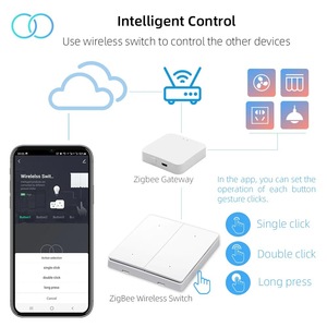 Interruptor Adhesivo Inalámbrico Tuya Smart Zigbee de 4 Teclas para Escenas, Automatización del Hogar Inteligente, Compatible con Google Home y Alexa - Product Image 4
