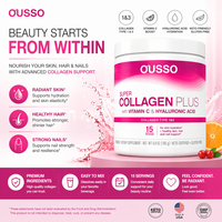 Collagène Marin Hydrolysé Premium en Poudre, Complément Herbal, Vitamines pour l'Anti-Âge, l'Hydratation et l'Éclat Naturel de la Peau