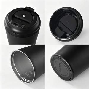 Mug isotherme en acier inoxydable 12oz 380ml, petit couvercle à ouverture facile, anti-fuite, mug de voyage isotherme, mugs personnalisés imprimés - Product Image 3