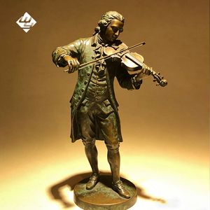 Escultura de Bronce de Tamaño Real de la Diosa Musa con Violín, Decoración Clásica para Iglesia, Arte Religioso, Estatua de Cobre Personalizada - Product Image 4