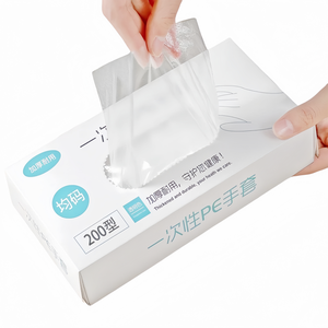 Guantes Desechables de Plástico PE para el Hogar, Impermeables, Textura Suave, de Un Solo Uso, Grosor Medio, Grado Alimenticio para Cocina - Product Image 6